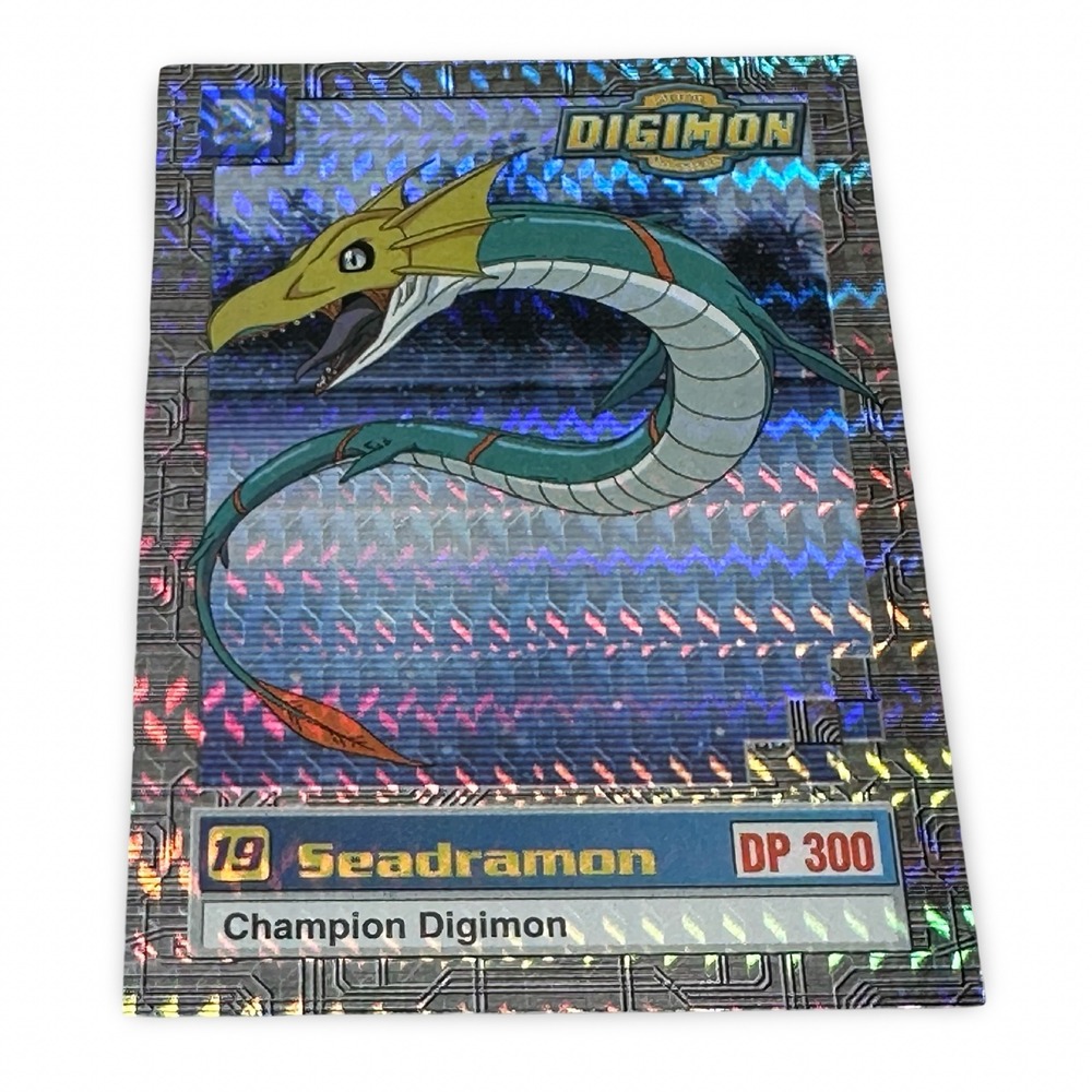 1999 Upper Deck Digimon Series 1 Seadramon 19 Holofoilโ Hologram Card 21 of 34